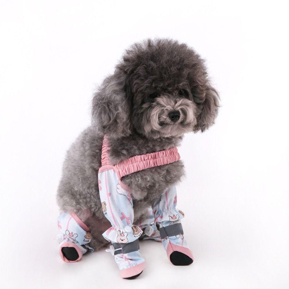 Adjustable Dog Four-Legged Pants Waterproof Dog Jumpsuit Shoes Dog Rain Boots Pet Supplies