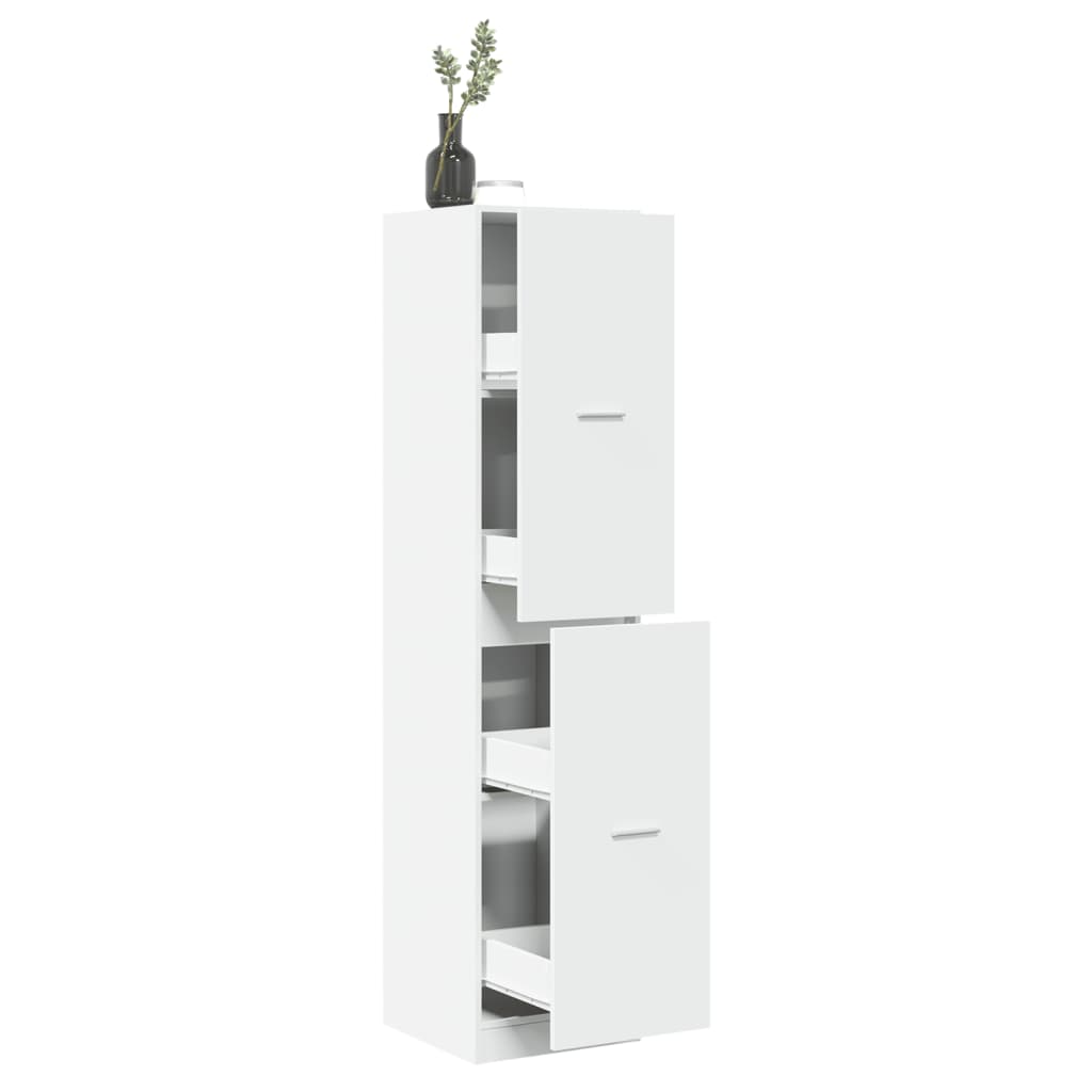Vidaxl Szafka Apteczna, Biała, 40X41X174,5 Cm, Materiał Drewnopochodny