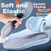 Sweat-Absorbing Odor-Resistant Breathable Height-Increasing Sports Running Insoles Soft Cushioned Military Training Pain-Relief Leather Shoe Insoles
