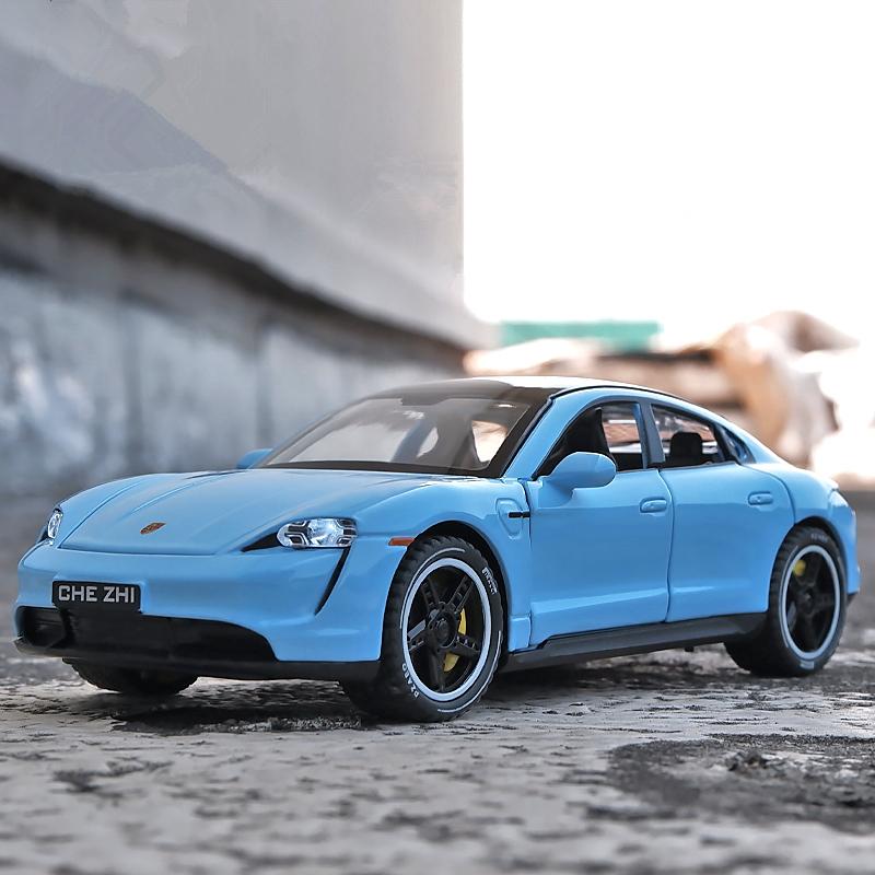1/32 Porsches Taycan Coupe сплав спортивная модель автомобиля литая металлическая игрушечная машина модель автомобиля имитация звук и свет детский подарок
