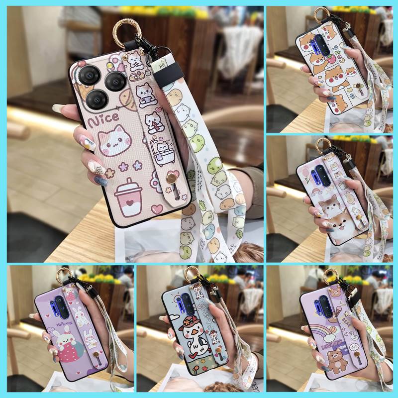 Wristband Silicone Phone Case For Blackview Shark9 5G Back Cover Cute Anti-knock Wrist Strap Lanyard Durable Anti-dust