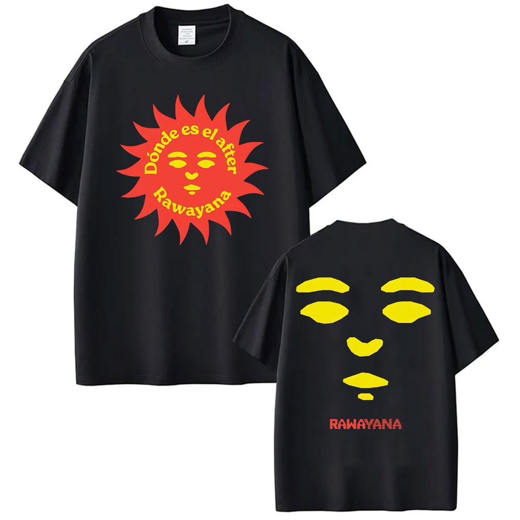 Rawayana Donde Es El After Album Merch Tshirt Unisex Women High Street Fashion Hip Hop Tshirts Casual Pure Cotton Loose T Shirt