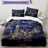 3pcs Duvet Cover Set (1*Duvet Cover + 2*Pillowcase, Without Core), Batman Print Soft All‑Season Bedding Set, Home Bedroom Decor Gift