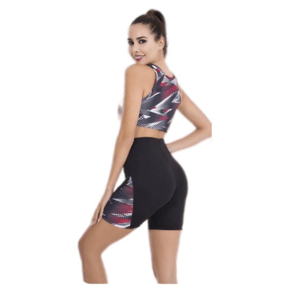 Женские короткие колготки-бюстье черного и синего цвета Lady 4005, спортивный комплект