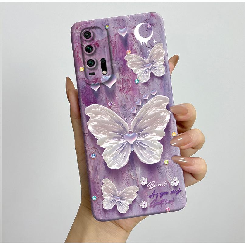 For Honor 20 Pro Casing YAL-AL10 YAL-L41 Case Aesthetic Pretty Butterfly Flowers Full Protection Soft TPU Matte Bumper Shell