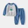 WAPYPY 2025 Boys' Cartoon Sweatshirt and Sweatpants Set - 2-Piece Kids' Outfit