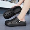 Модные мужские сандалии шлепанцы для мужчин обувь для мужчин плоские сандалии обувь с отверстиями нескользящая толстая подошва для дома и улицы износостойкая новая