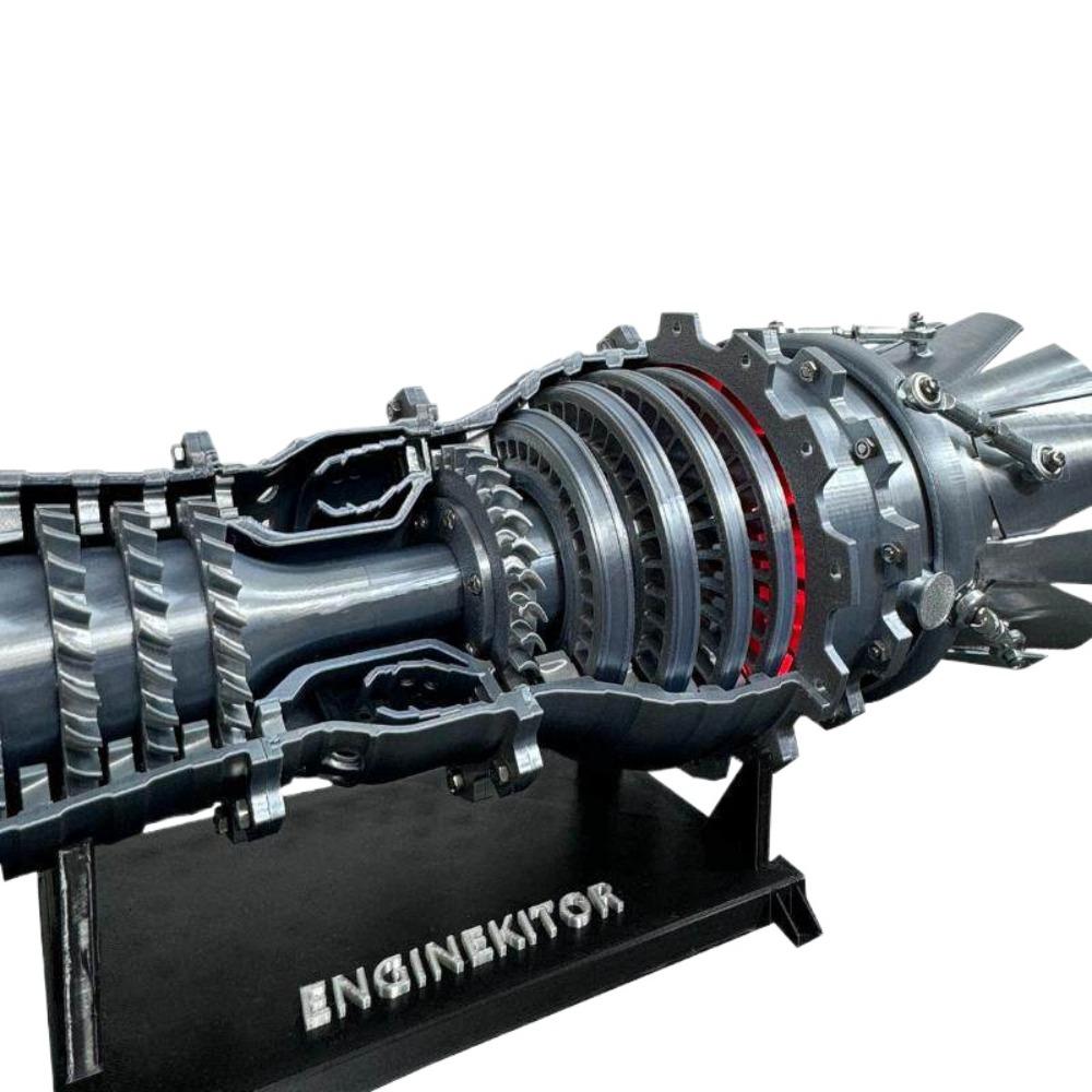 Simulated Turbofan Engine Fighter Jet Engine Internal Structure Perspective Model Desktop Ornament Electric Turbine Engine Model