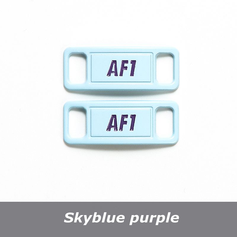 NO.8 2Pcs Metal Shoelaces Buckle AF1 Shoe Decoration Suitable for All Shoes Sneakers Shoes Accessories Flat Shoelace Buckle
