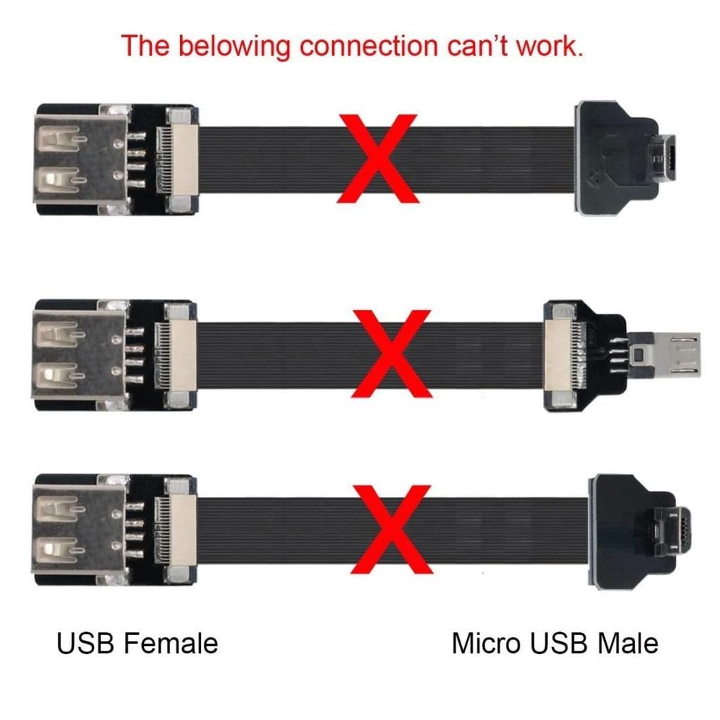 chenyang Thick Pitch Flexible Ribbon Flat Cable USB Connector for Raspberry Gimbals 0.3mm 0.5mm 20-Pin 0.98ft/0.3M Pi, GoPro, Drones, Cameras,
