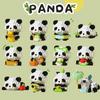 New Building Blocks Boys and Girls Panda Series Cute Orchid Flower Micro Particles Assembled Toy Birthday Gift