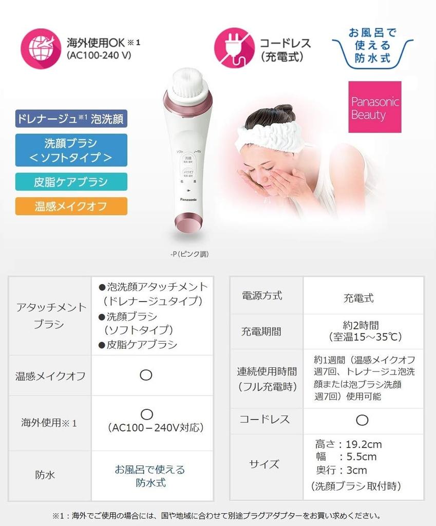 Panasonic Beauty Device Плотная пена Esthetic Pink Tone EH-SC67-P