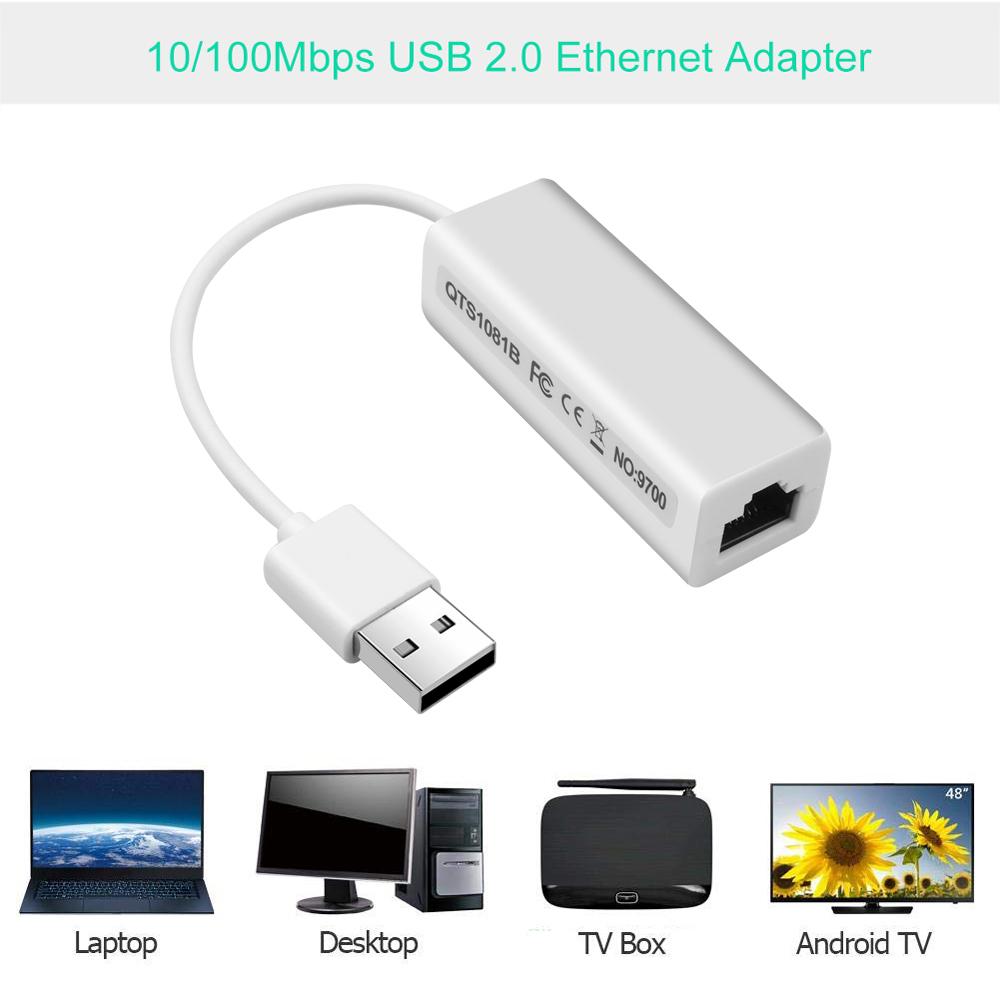 Micro USB 2.0 Male Ethernet RJ45 Сетевая карта адаптера локальной сети для Android ПК Ноутбук Планшеты Windows