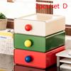 Desktop Storage Drawer Stackable Pull Out Storage Boxes Color Contrast Drawer Organizer Office Sundries Stationery Storage Case