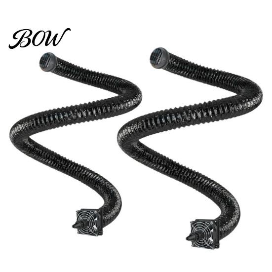 USB Powered Car Fan Air Conditioning Ventilation Hose for Back Seat, Portable Duct with Vent With Rotating Nozzle Flow Fan, Adjustable Pipe SUV