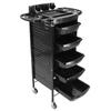 Salon Trolley Cart Black Space Saving Salon Beauty Rolling Cart for Extra Storage
