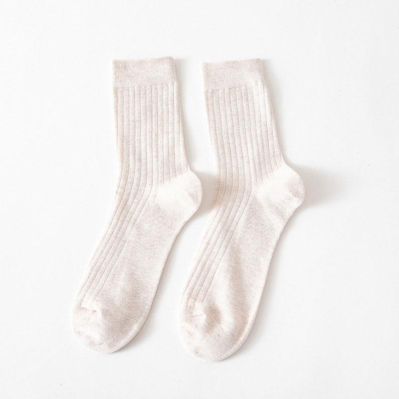 Winter Men Socks Cotton Warm White Socks Sports Essentials Men Tube Socks Solid Color