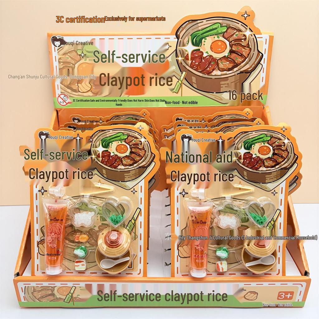 Creative DIY Clay Pot Rice Kids' Role-Playing Toy Set