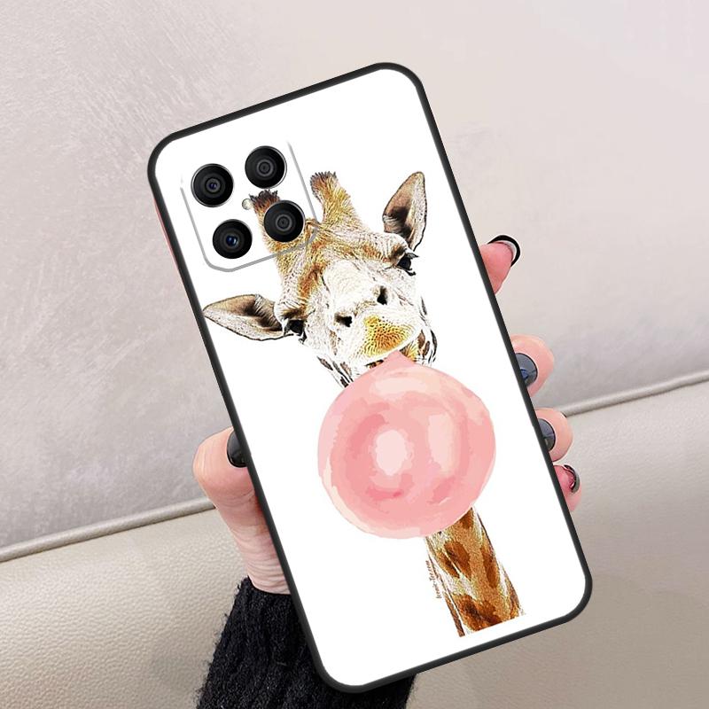 Cute Cartoon Giraffe For Honor Magic 7 6 5 8 Pro Case For Honor 200 Lite 400 70 50 X8c X8b X9a X9b X9c X9d Win RT