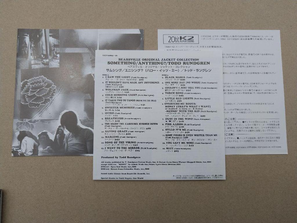 [USED] Paper jacket Todd Rundgren/Something/Anything? (Hello It's Me)