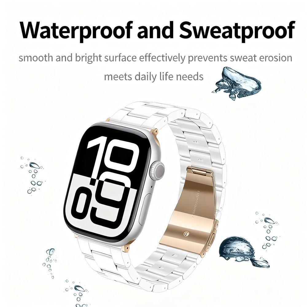 Роскошный полимерный ремешок для Apple Watch Ultra 3 2 49 мм 11 10 42 мм 46 мм Звеньевой браслет Iwatch Серии 9 7 8 6 5 SE3 45 мм 41 мм 40 мм 44 мм