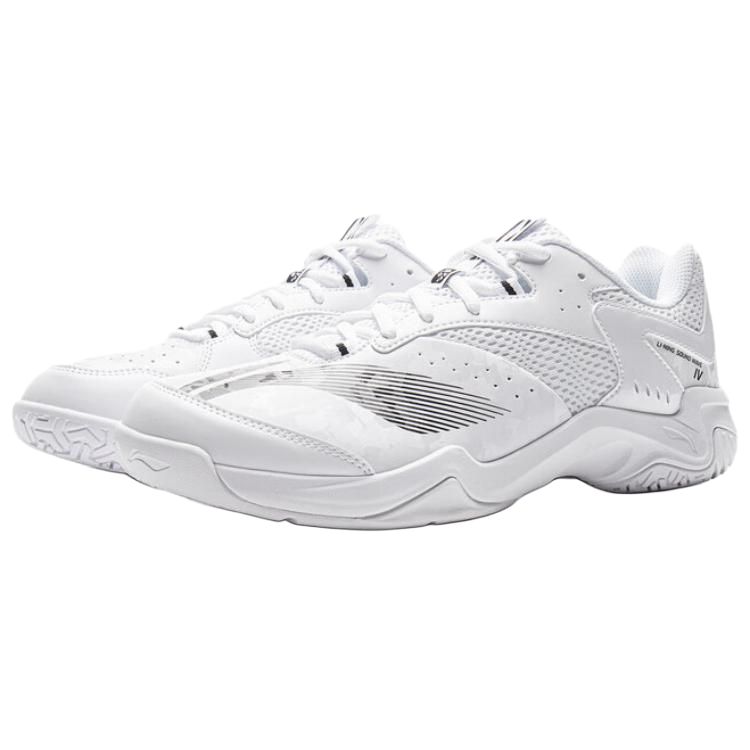 Li Ning износостойкие дышащие низкие бадминтонные кроссовки унисекс белые AYTV015-4