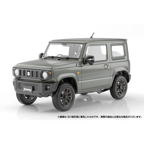 Aoshima Bunka Kyozai 1/24 Scale Rakupla Snap Car Series No.03-JG JB64 Jimny 2018 Jungle Green Pre-Colored Plastic Model Kit (Car)