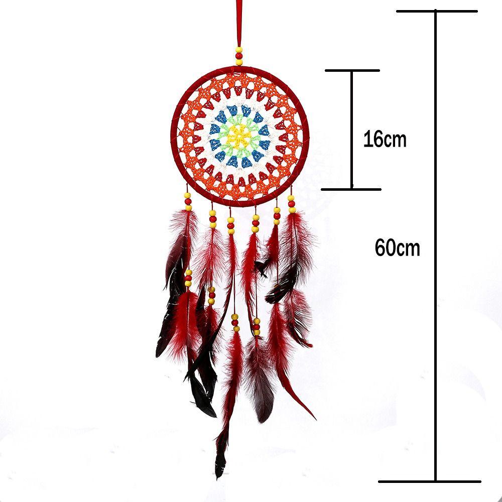 Красочная Домашняя Декорация Ловец Снов Перо Домашнее Настенное Украшение Колокольчик На Ветру Подвеска Комната