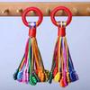 Этнический стиль, пять цветов, ручная работа, брелок, цветная веревка, узел в виде хвоста феникса, упаковка, подвеска для автомобиля, праздничный кулон на лодку Loong, готовый продукт