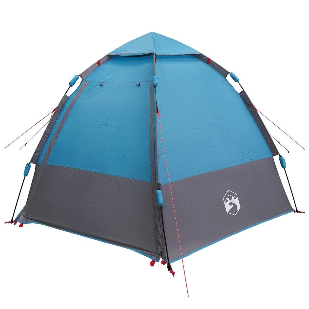 Quick Setup Tent with Rain Fly for 4 Persons Blue Roof
