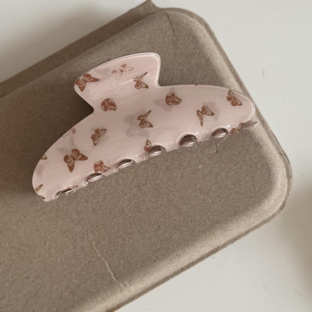 Pink Hair Claw Clip Butterfly Print Large Claw Clip New Hair Clip Headdress