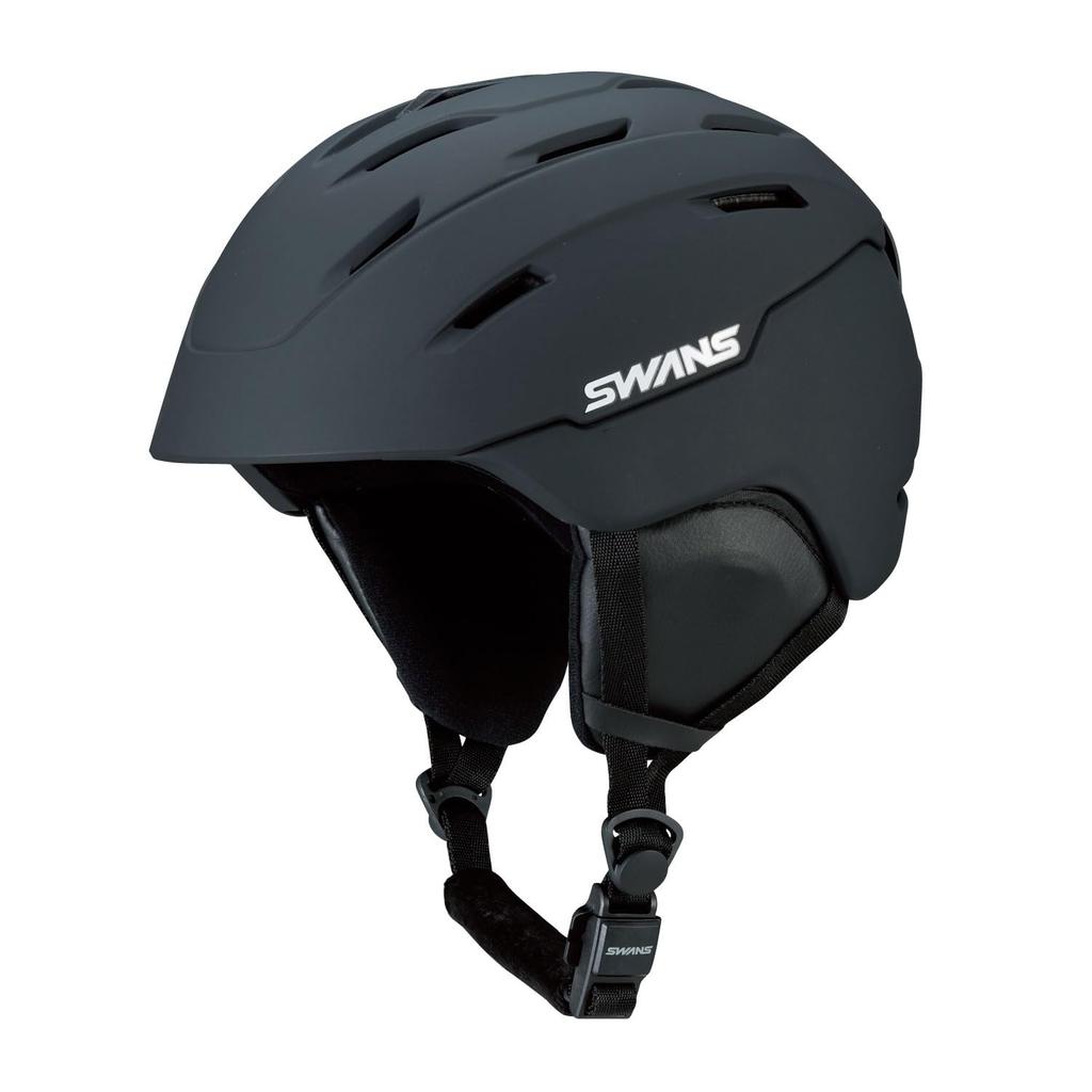 SWANS P2 MBKP Adult Matte Size L Hybrid Lightweight HSF-231 Ski/Snowboard Helmet, Black, (58cm-62cm), Men's/Women's, Construction,