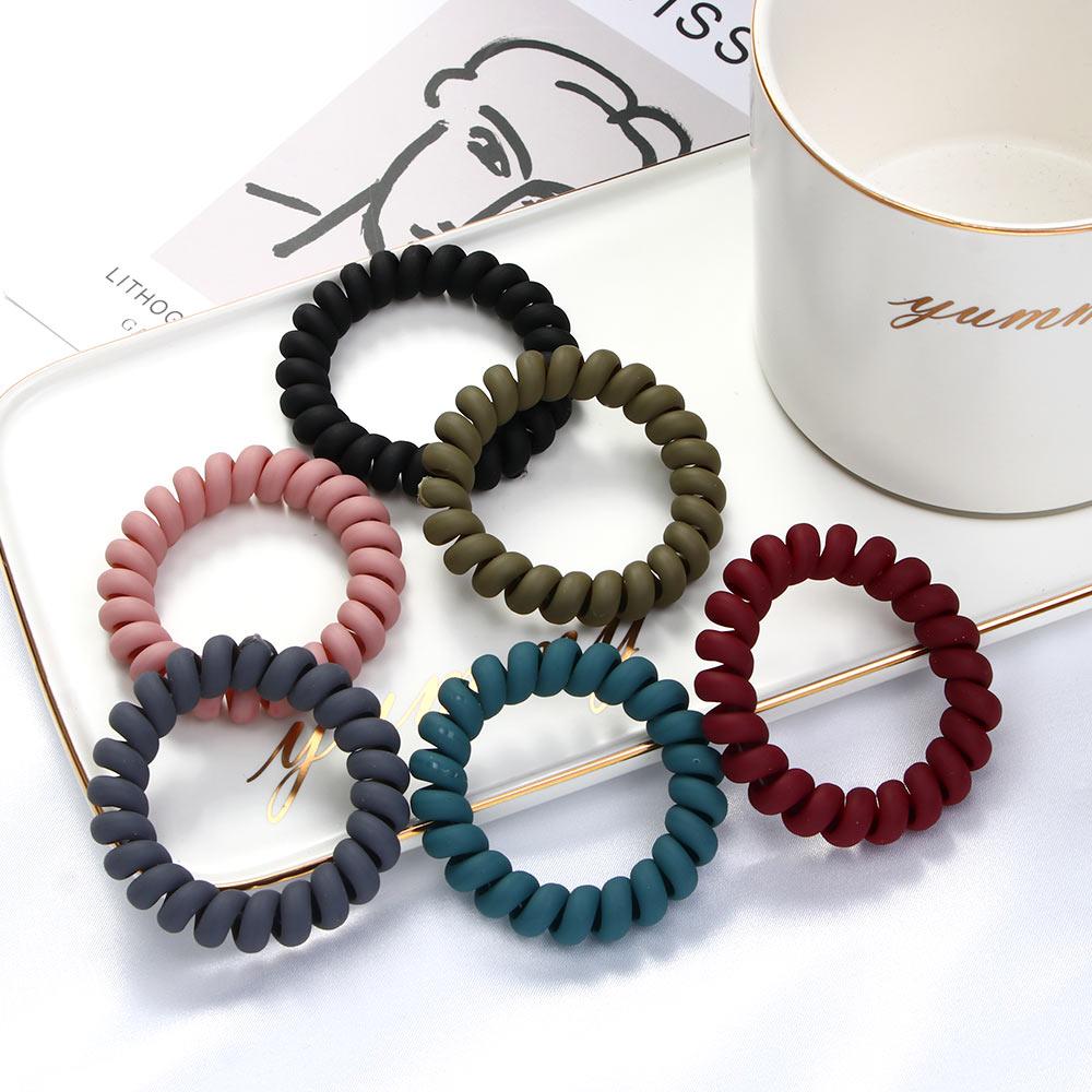 Головные уборы 5 шт. Матовый матовый цвет Женские резинки для волос Веревка для волос Резинки Повязки для волос