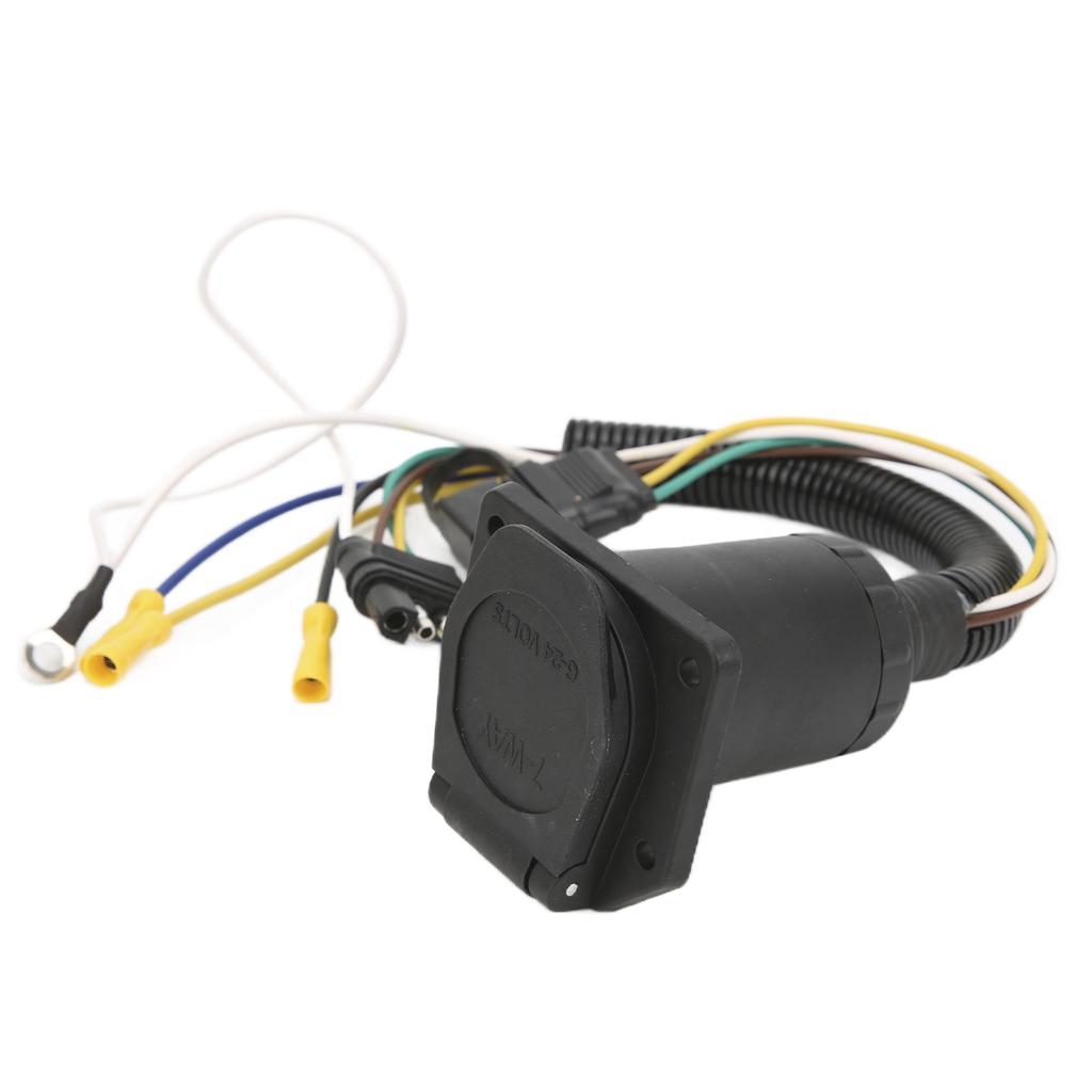 Адаптер проводки прицепа 4-контактный на 7-контактный круглый адаптер-конвертер вилки прицепа с 4-контактным на 7-контактный монтажный кронштейн для RV