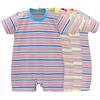 Spring And Summer Boys And Girls Baby Romper Cotton One Pieces Striped Bodysuits Short Sleeve Snap Button Newborn Clothes