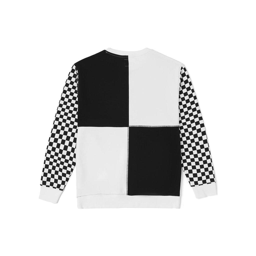 Vans Пуловер с цветными блоками в шахматном порядке, женские топы, черный, белый цвет VN0A7YJ3Y28