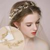 1PC Bead Wedding Leaf Headband Bride Headband Handmade Alloy Gift Accessories Simplicity Elegant