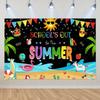 School's Out for Summer Theme Background Summer Pool Party Decoration Backdrop Baby Shower Props Photography Banner Supplies