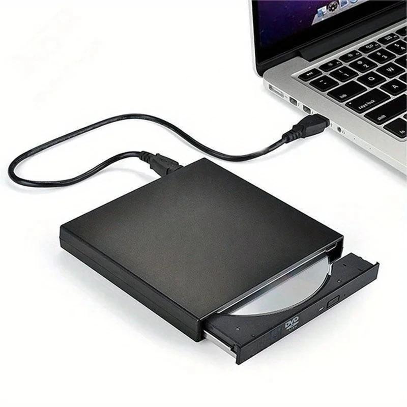 Внешний привод CD DVD, USB 2.0 тонкий защищенный внешний привод CD-RW пишущий проигрыватель DVD-ROM для ноутбуков настольных ПК