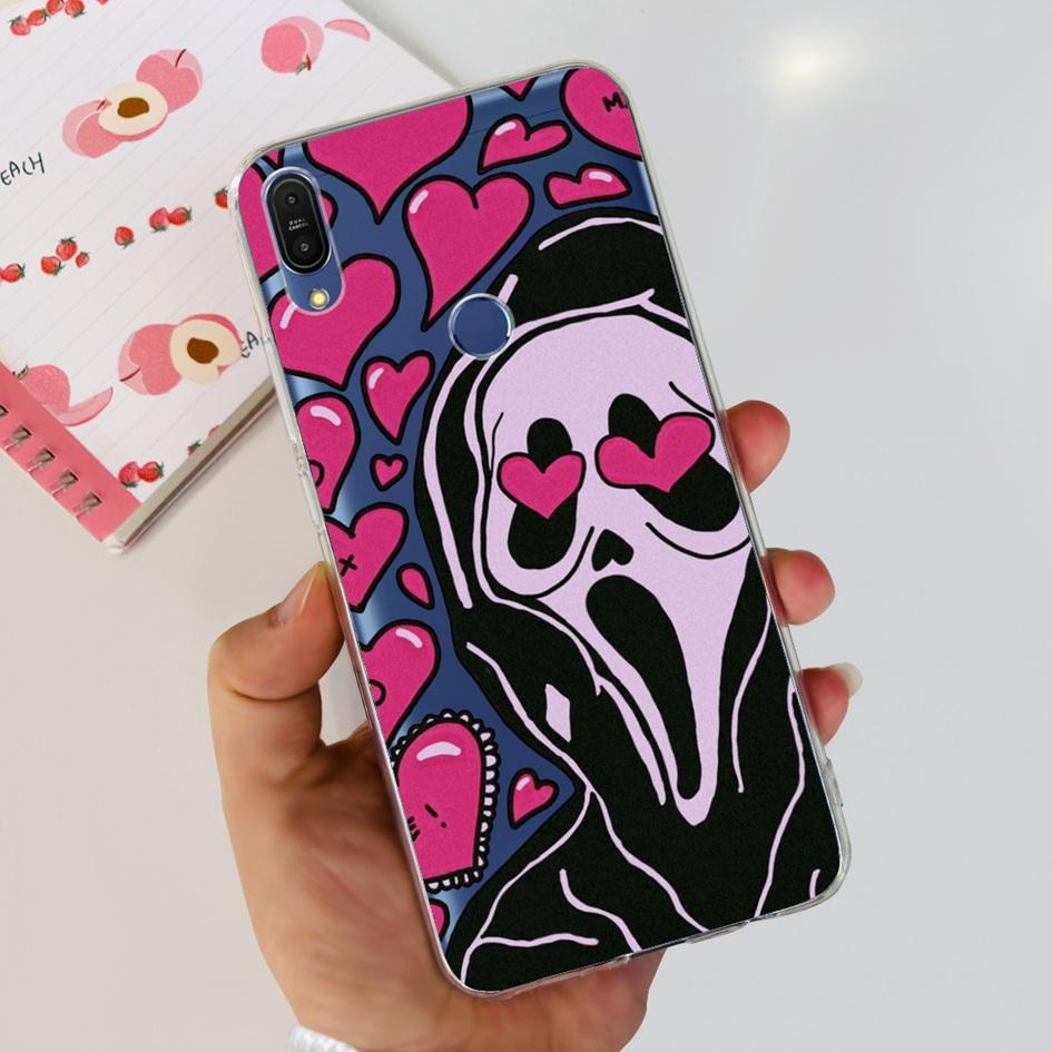 Чехол 5.99" для Asus Zenfone Max Pro (М1) ZB601KL ZB602K Чехол X00TDB Модный узор Прозрачный Мягкий Силикон Fundas Задняя крышка телефона