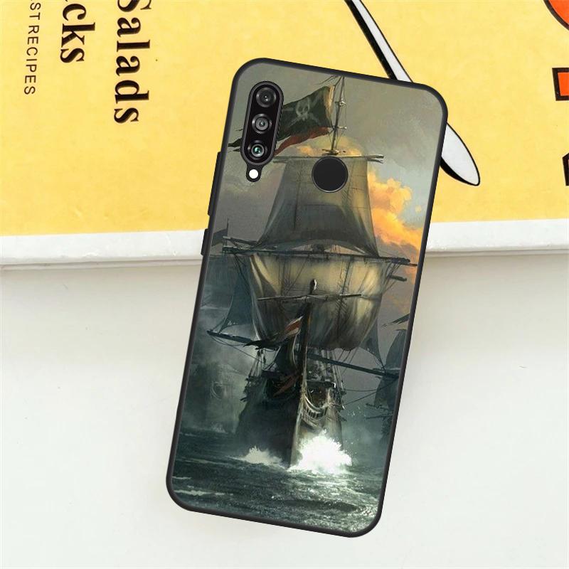 Парусный Пиратский Корабль Лодка Для Huawei Nova 9 10 SE 7i 8i 11i 12i 12s Y73 Y72 Y61 Y91 Y90 Y70 P30 P40 Lite Y60 Pro Чехол