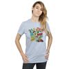 DC Comics Womens/Ladies Teen Titans Go Robin Montage Cotton Boyfriend T-Shirt