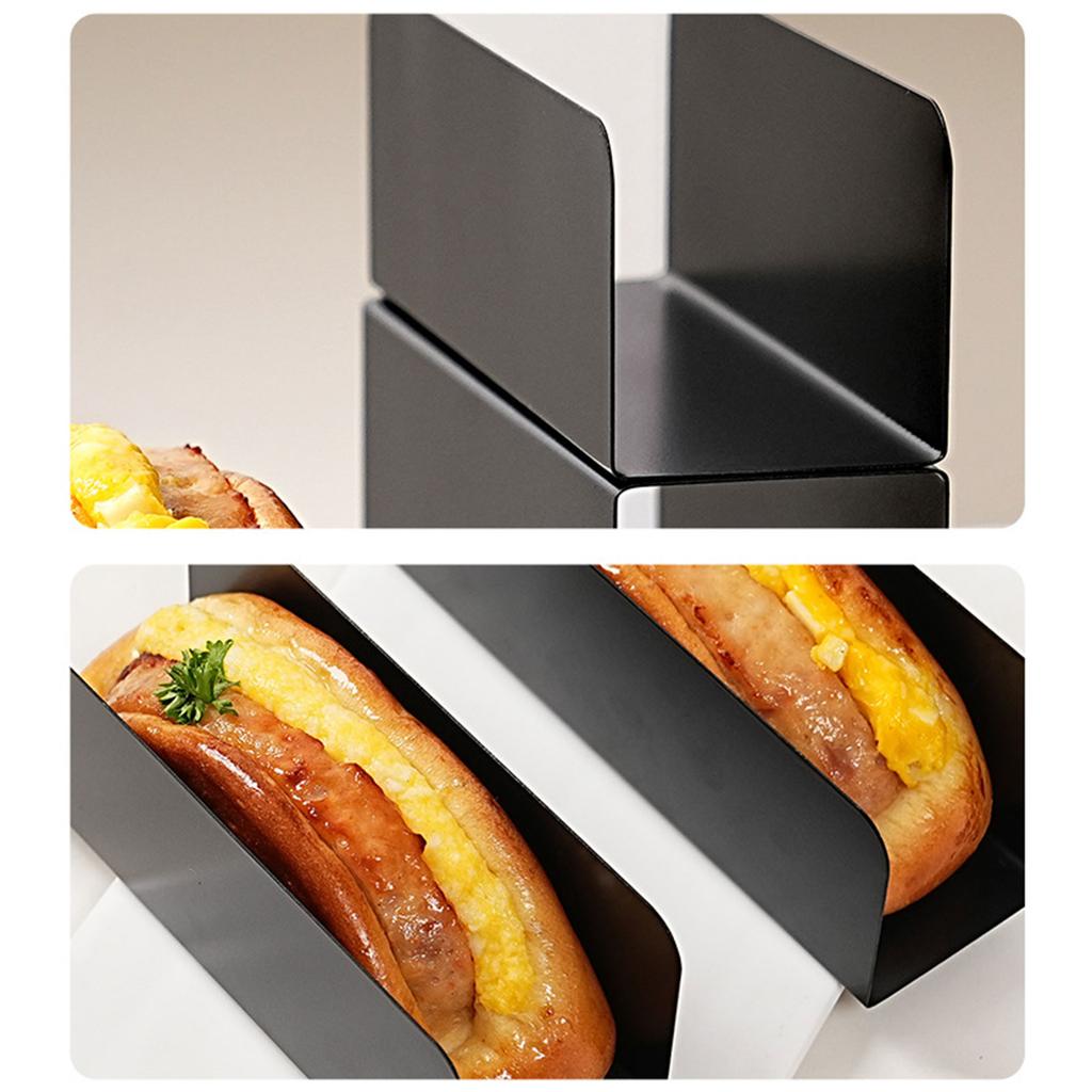 4pcs Durable And Lightweight U Shape Biscuit And Bread Molds For Baking Pork Chop Buns With Durable Carbon Steel