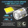 MAXGTRS 2x Двухцветный переключатель T10 LED W5W Автомобильные боковые и салонные огни 12В Лампа 2835 Чипов 194 168 Белый 6000K Парковочные и купольные лампы