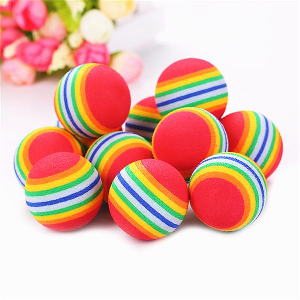 Игровой мячик для животных радужных цветов