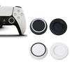 LeTradeJP Switch Controller Stick Set of Silicone Thumb Stick Covers for Controllers Black 2 Caps, 4, PS5/PS4/PS3/Xbox (2 + White)