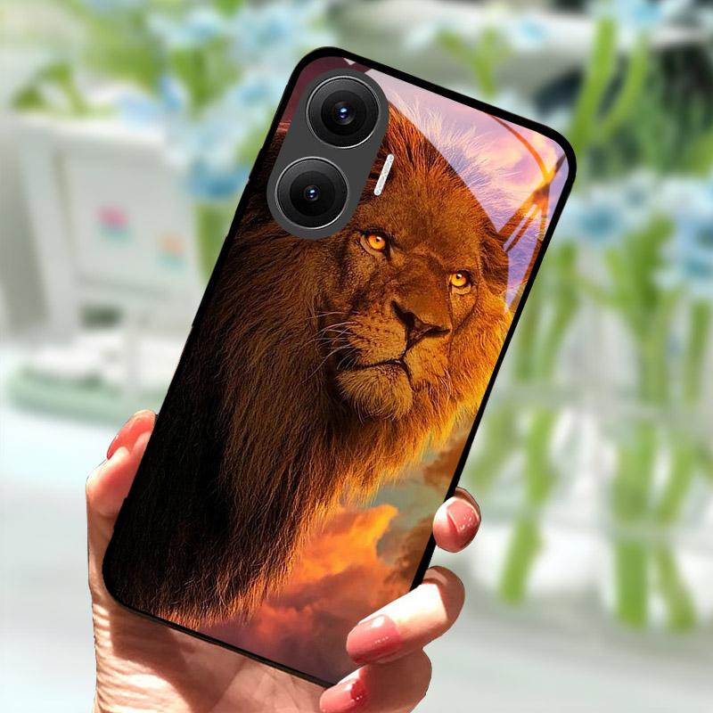 Для Xiaomi Poco F7 5G Чехол Закаленное Стекло Защита Камеры Чехол для Телефона Для Pocophone Poco F 7 PocoF7 Задняя Крышка Coque Fundas