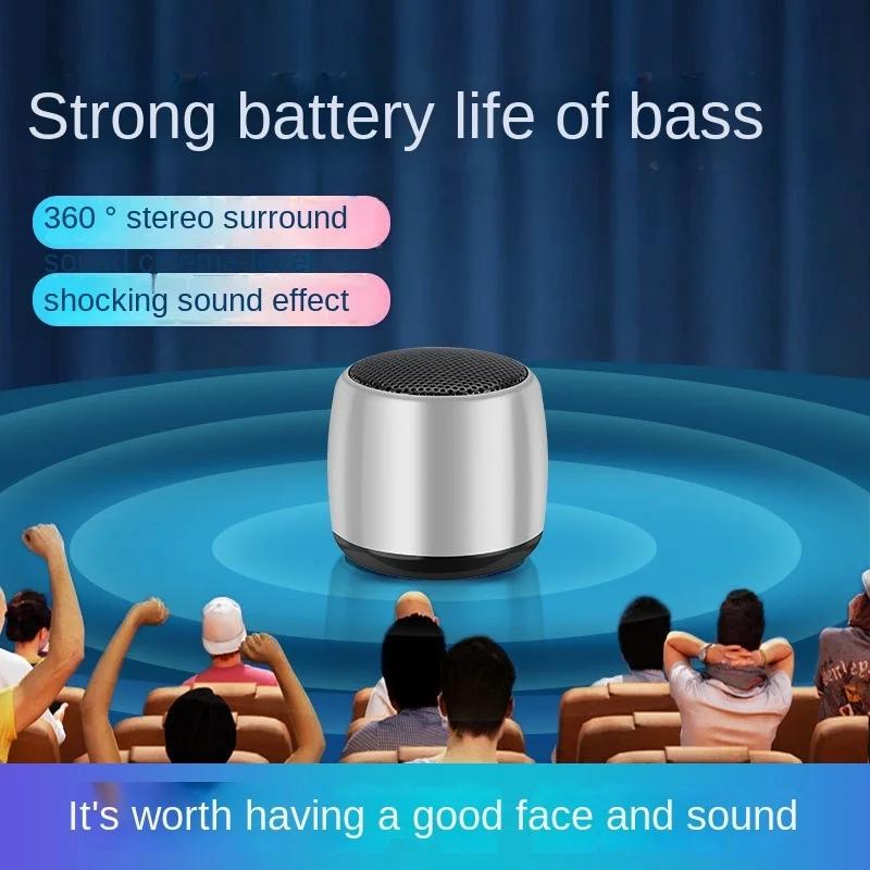 M1 Мини Bluetooth-совместимый Маленький Динамик Портативный Интеллектуальный Один-Два Маленькая Стальная Пушка Металлический Беспроводной Звук Сабвуфер