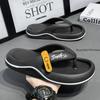 Fashion Men's Platform Flip Flops Summer Soft Sole EVA Slippers for Men Outdoor Casual Beach Shoes Home Non-slip Bathroom Slides Shoes