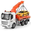 Large Inertia Trailer Toys Road Transport Crane Engineering Model Children's Educational Sound And Light Toy Car Gift Boys Toys
